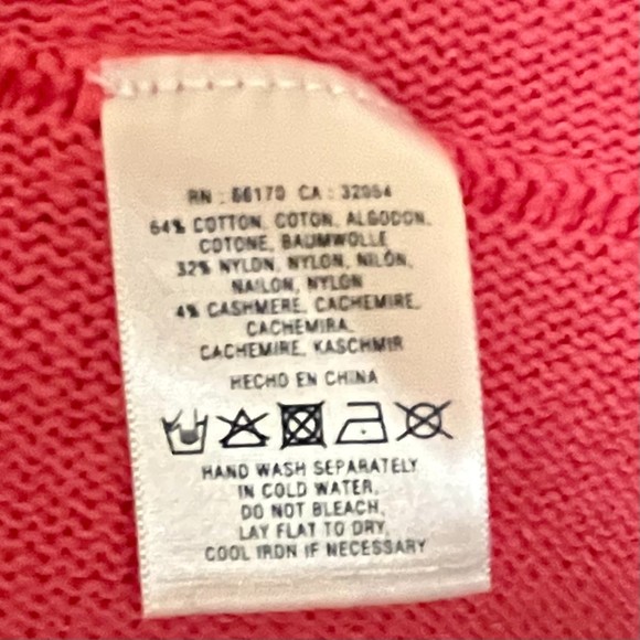 Anthropologie Angel of the North Coral Pink Boho Cotton Open Cardigan Size L - Picture 9 of 9